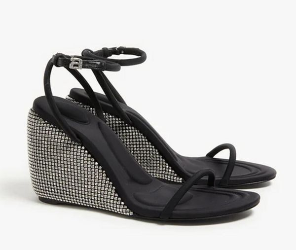 designer sandals women luxury dahlia wedged sandals crystal embellished wedge sandals eu35-40 with box dresses wedding, Black
designer sandals women luxury dahlia wedged sandals crystal embellished wedge sandals eu35-40 with box dresses wedding, Black