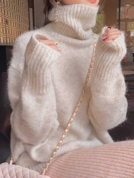 sweater woman winter 2022 korean fashion long sleeve thick s pullover christmas over sized pulls to keep warm 230222, White;black
sweater woman winter 2022 korean fashion long sleeve thick s pullover christmas over sized pulls to keep warm 230222, White;black