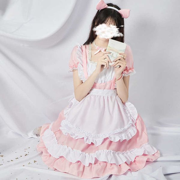 dress lolita soft girl laurie uniform pink cat maid cos anime role play short cosplay, Black
dress lolita soft girl laurie uniform pink cat maid cos anime role play short cosplay, Black