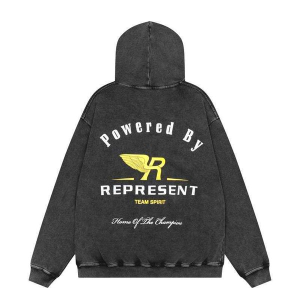2023 men's and women's hoodies fashion western european brand designer represne power by high street wash used, Black
2023 men's and women's hoodies fashion western european brand designer represne power by high street wash used, Black