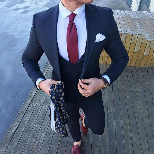 men's suits blazers slim fit men 3 piece tailored made navy blue groomsmen tuxedo for wedding male fashion jacket with pants waistcoat, White;black
men's suits blazers slim fit men 3 piece tailored made navy blue groomsmen tuxedo for wedding male fashion jacket with pants waistcoat, White;black