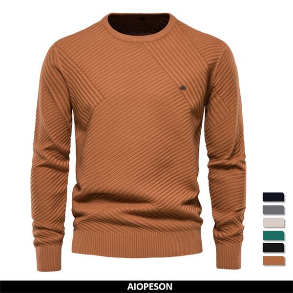 men's sweaters aiopeson solid color cotton men's sweater striped o-neck knitted pullover for men casual winter sweater men 230222, White;black
men's sweaters aiopeson solid color cotton men's sweater striped o-neck knitted pullover for men casual winter sweater men 230222, White;black