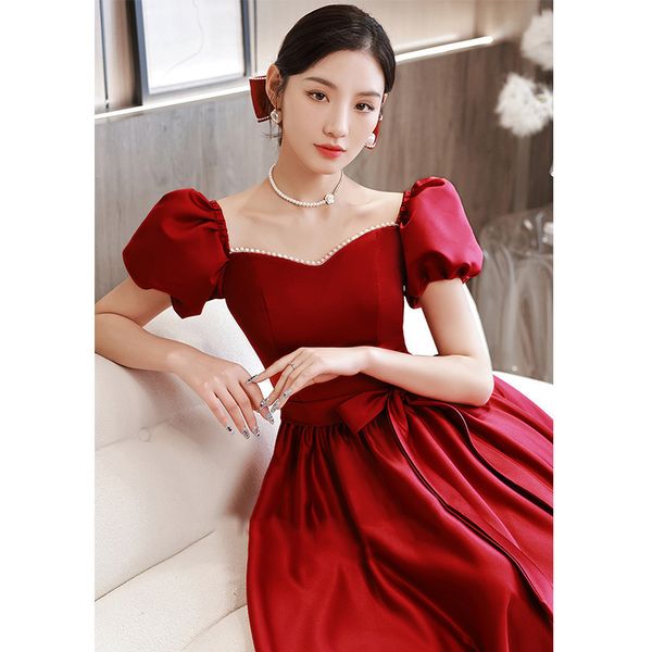 party dresses wine 120cn midcalf short sleeve lady girl women princess banquet bridesmaid performance ball dress gown 230222, White;black
party dresses wine 120cn midcalf short sleeve lady girl women princess banquet bridesmaid performance ball dress gown 230222, White;black