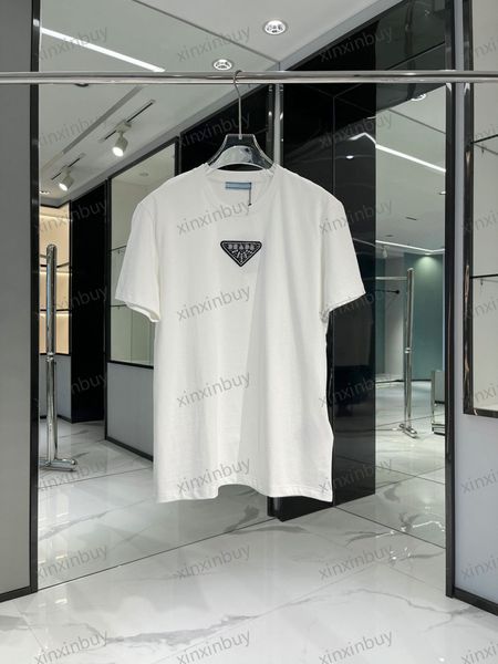 xinxinbuy men designer tee t shirt 23ss milan drill metal triangle label short sleeve cotton women white black s-3xl, Black;brown
xinxinbuy men designer tee t shirt 23ss milan drill metal triangle label short sleeve cotton women white black s-3xl, Black;brown