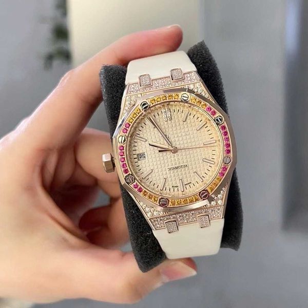 wristwatches custom bling iced out watches white gold plated moiss anite diamond watchess 5a replication mechanical qs41, Silver
wristwatches custom bling iced out watches white gold plated moiss anite diamond watchess 5a replication mechanical qs41, Silver