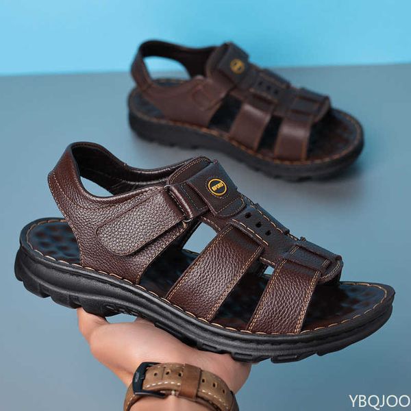 sandals genuine leather men sandals male summer shoes outdoor casual sandal cowhide beach shoes classic non-slip men's sandlesj230221, Black
sandals genuine leather men sandals male summer shoes outdoor casual sandal cowhide beach shoes classic non-slip men's sandlesj230221, Black