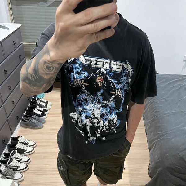 2023 men's and women's fashion t shirt western european brand designer rep blue fire skeleton wizard evil dog high street tide sho, White;black
2023 men's and women's fashion t shirt western european brand designer rep blue fire skeleton wizard evil dog high street tide sho, White;black