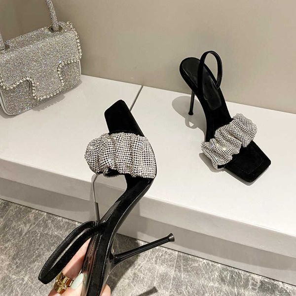 sandals 2021 star style luxury rhinestones women sandals elegant stiletto high heels slingback gladiator sandals summer party prom shoes j23, Black
sandals 2021 star style luxury rhinestones women sandals elegant stiletto high heels slingback gladiator sandals summer party prom shoes j23, Black