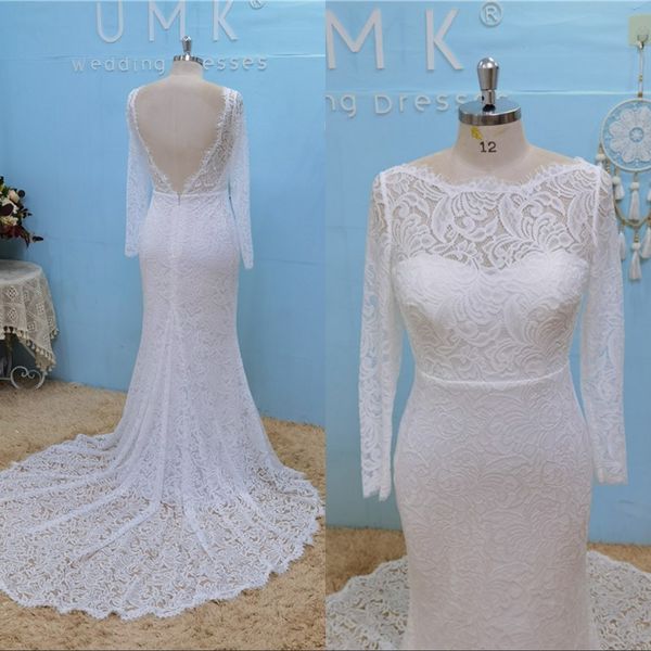 party dresses umk boho mermaid wedding dress lace long sleeve elegant open back bohemia bridal gowns 230221, White;black
party dresses umk boho mermaid wedding dress lace long sleeve elegant open back bohemia bridal gowns 230221, White;black