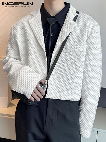 men's suits blazers handsome well fitting incerun textured short stylish male loose comfortable solid lapel s5xl 230222, White;black
men's suits blazers handsome well fitting incerun textured short stylish male loose comfortable solid lapel s5xl 230222, White;black