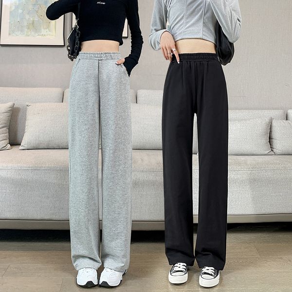 women's pants capris sports pants for women straight loose wide leg pants high waist casual sweatpants black gray trousers spring korea, Black;white
women's pants capris sports pants for women straight loose wide leg pants high waist casual sweatpants black gray trousers spring korea, Black;white