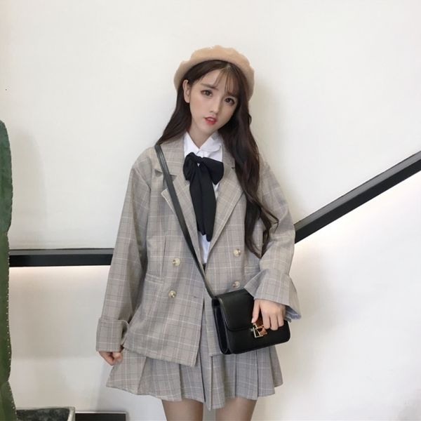 two piece dress early spring and autumn korean version of the college style casual western plaid suit jacket pleated skirt twopi 230222, White
two piece dress early spring and autumn korean version of the college style casual western plaid suit jacket pleated skirt twopi 230222, White