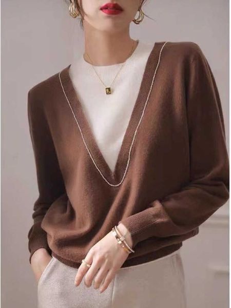 sweater women fashion 2022 autumn winter new stitching knitted pullover loose commuter warm base oversized 230222, White;black
sweater women fashion 2022 autumn winter new stitching knitted pullover loose commuter warm base oversized 230222, White;black