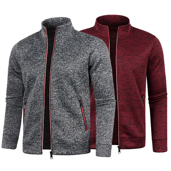 men's sweaters spring autumn stand collar sweater fashion slim fit cardigan causal knitted coats solid 230222, White;black
men's sweaters spring autumn stand collar sweater fashion slim fit cardigan causal knitted coats solid 230222, White;black