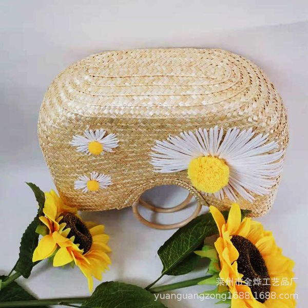 totes new summer wheat straw bag small daisy embroidery handbag beach bag fashion small fresh straw bag 0222v23
totes new summer wheat straw bag small daisy embroidery handbag beach bag fashion small fresh straw bag 0222v23