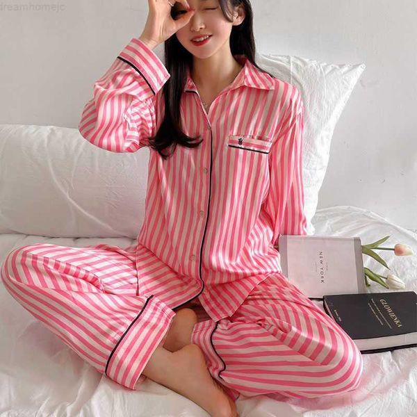 winter autumn women's pajamas long sleeved striped pyjamas sleeping wear ladies outfits night wear home clothes christmas gift 0222
winter autumn women's pajamas long sleeved striped pyjamas sleeping wear ladies outfits night wear home clothes christmas gift 0222