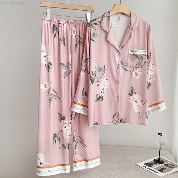fashion floral women's pajamas long sleeve satin silk pyjamas sleepwear ladies female summer autumn pjamas home wear 2022 0222
fashion floral women's pajamas long sleeve satin silk pyjamas sleepwear ladies female summer autumn pjamas home wear 2022 0222