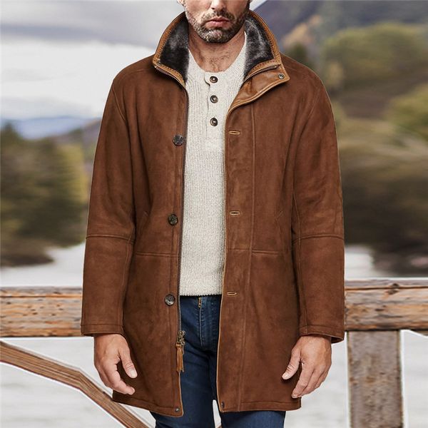 men's wool blends autumn winter midlength coat loose button up woolen outerwear oversized retro windreaker jackets 5xl 230222, Black
men's wool blends autumn winter midlength coat loose button up woolen outerwear oversized retro windreaker jackets 5xl 230222, Black