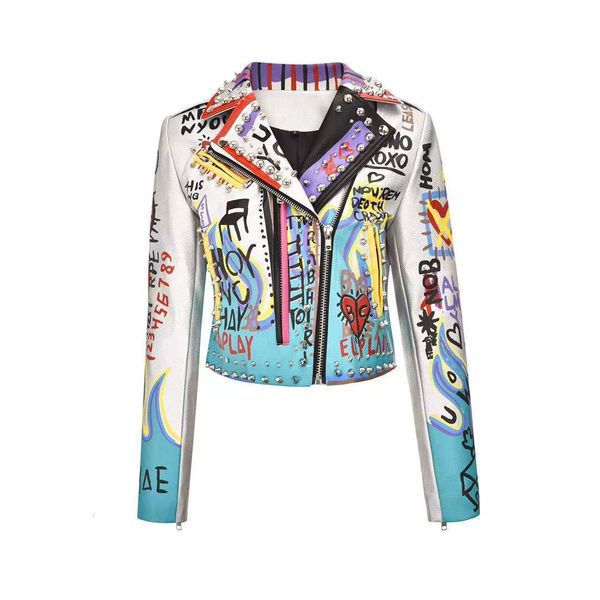 women's jackets european station locomotive short leather silver eagle graffiti printing heavy industry rivets fried street jacket wome, Black;brown
women's jackets european station locomotive short leather silver eagle graffiti printing heavy industry rivets fried street jacket wome, Black;brown
