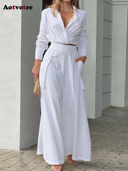 womens two piece pants aotvotee sets outifits fashion casual long sleeve turndown collar loose high waist solid 230222, White
womens two piece pants aotvotee sets outifits fashion casual long sleeve turndown collar loose high waist solid 230222, White