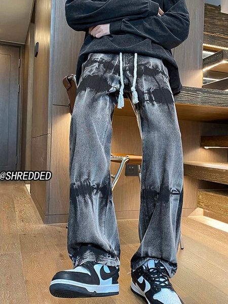 men's jeans american hiphop plush jeans for men in autumn and winter straight tube loose trousers trendy brand ruffian shuai high stree, Blue
men's jeans american hiphop plush jeans for men in autumn and winter straight tube loose trousers trendy brand ruffian shuai high stree, Blue