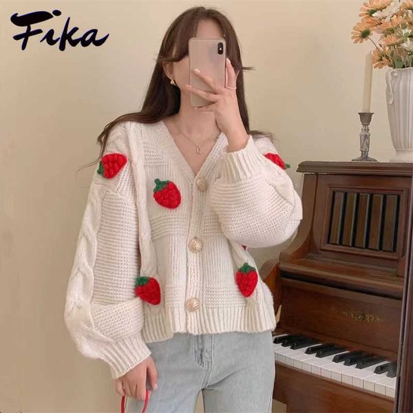autumn long sleeve single breasted chic kintted strawberry sweaters cardigan for women 2022 winter slight strech casual 230222, White;black
autumn long sleeve single breasted chic kintted strawberry sweaters cardigan for women 2022 winter slight strech casual 230222, White;black