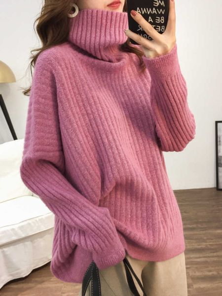 woman clothes autumn winter new turtleneck sweater loose casual long-sleeved pullover knitted oversized retro 230222, White;black
woman clothes autumn winter new turtleneck sweater loose casual long-sleeved pullover knitted oversized retro 230222, White;black