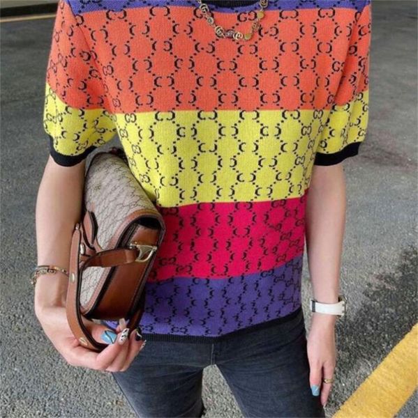 23ggs new women's knits tees sweater casual fashion knitwear short sleeve women designer knits t-shirt, White
23ggs new women's knits tees sweater casual fashion knitwear short sleeve women designer knits t-shirt, White