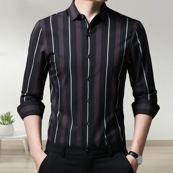 men's casual shirts men autumn striped print contrast color formal business buttons breathable singlebreasted turndown collar spring f, White;black
men's casual shirts men autumn striped print contrast color formal business buttons breathable singlebreasted turndown collar spring f, White;black