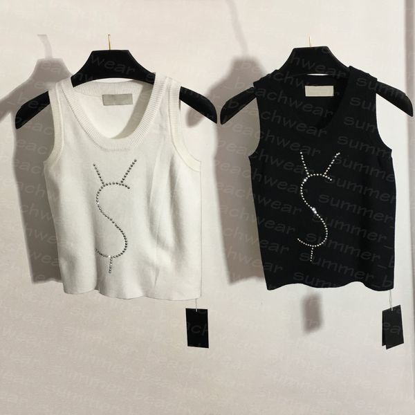 rhinestone letter knitting tees women knits tank u neck breathable tees casual style vest, White
rhinestone letter knitting tees women knits tank u neck breathable tees casual style vest, White