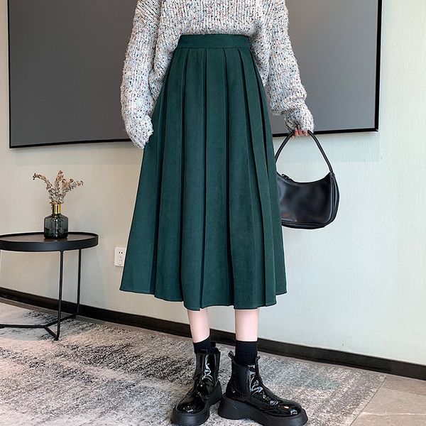 casual dresses long skirt women autumn a line midi green skirt korean style high waist black pleated skirt girls chic spring mujer faldas 23, Black;gray
casual dresses long skirt women autumn a line midi green skirt korean style high waist black pleated skirt girls chic spring mujer faldas 23, Black;gray