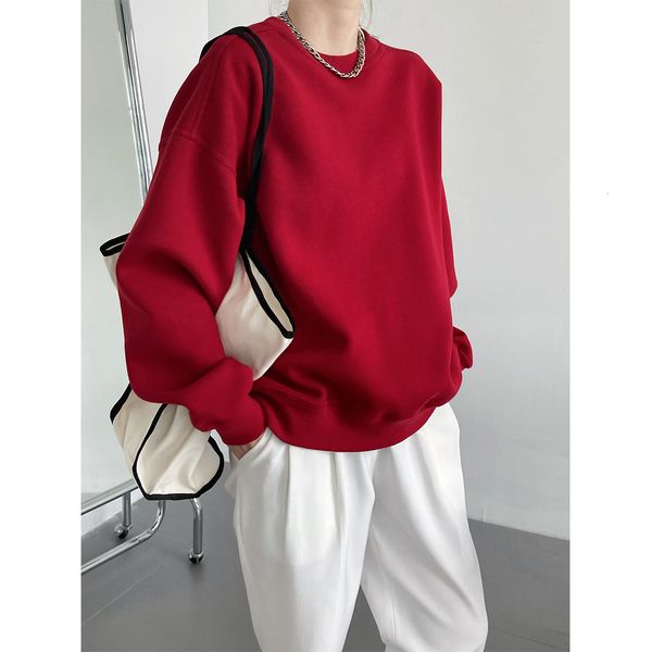 women's hoodies sweatshirts thickened wine red sweatshirt women's korean loose long sleeve pullover stand / fleece 230222, Black
women's hoodies sweatshirts thickened wine red sweatshirt women's korean loose long sleeve pullover stand / fleece 230222, Black