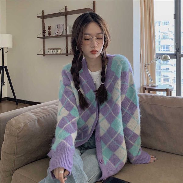 wywm 2021winter new knit female cardigan loose streetwear diamond sweater coat v neck ted women jacket 230222, White;black
wywm 2021winter new knit female cardigan loose streetwear diamond sweater coat v neck ted women jacket 230222, White;black