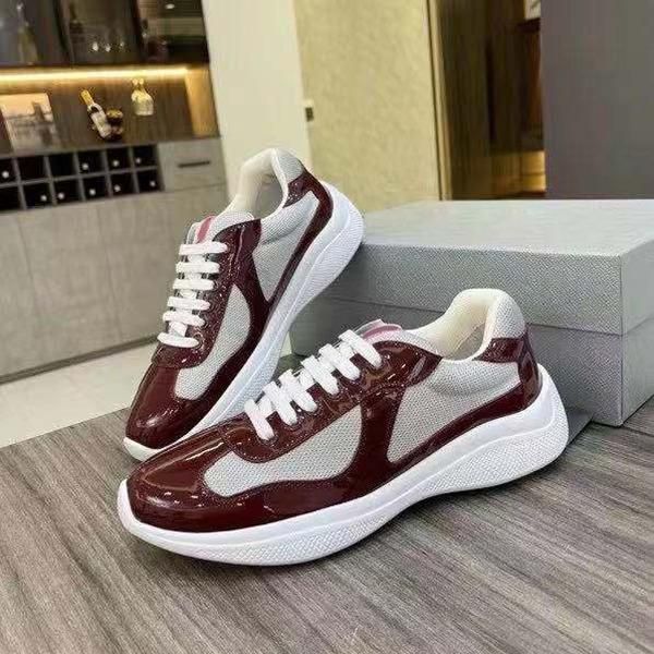 with box prad trend men america cup xl leather sneakers patent leather flat trainers black blue mesh lace-up nylon casual shoes outdoor r ex
with box prad trend men america cup xl leather sneakers patent leather flat trainers black blue mesh lace-up nylon casual shoes outdoor r ex
