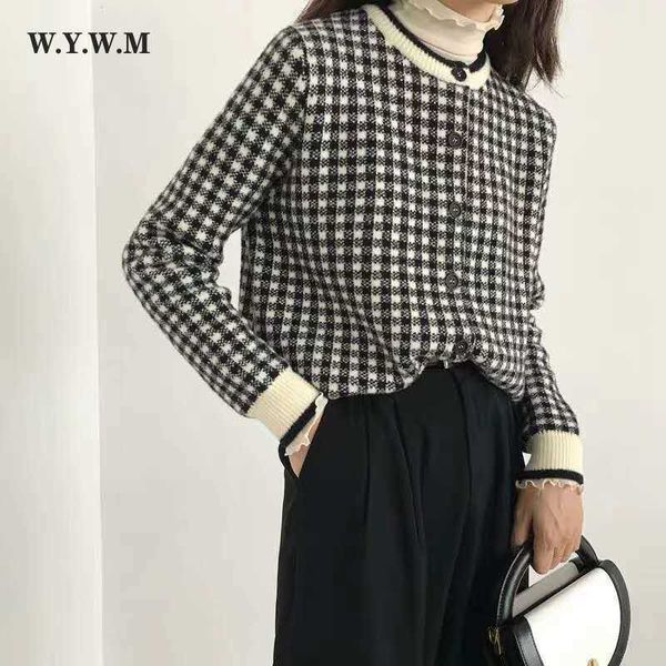 wywm vintage plaid knitted cardigans sweater women korean chic long sleeve woman coat harajuku streetwear loose female 230222, White;black
wywm vintage plaid knitted cardigans sweater women korean chic long sleeve woman coat harajuku streetwear loose female 230222, White;black