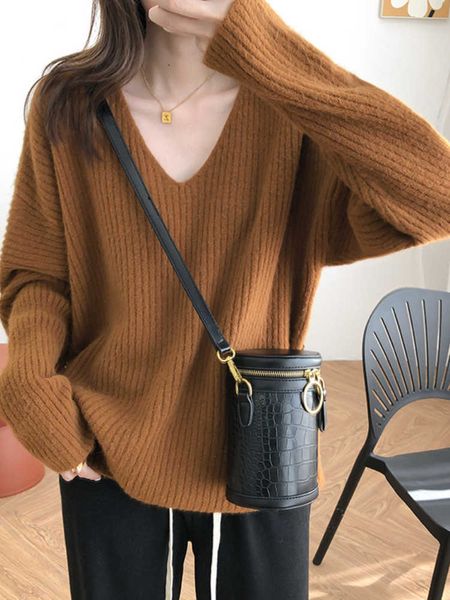fashion 2022 women oversized sweater autumn winter new v-neck loose long-sleeved knitted pullover korean 230222, White;black
fashion 2022 women oversized sweater autumn winter new v-neck loose long-sleeved knitted pullover korean 230222, White;black