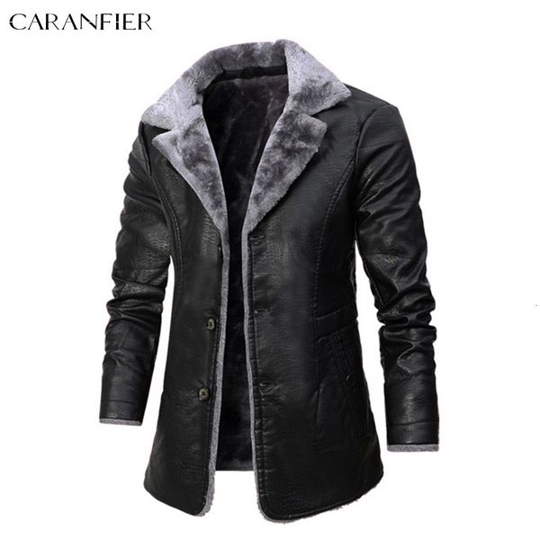men's jackets caranfier men's pu leather jacket male winter thick long style fleece coats turn-down collar fur lined single breast, Black;brown
men's jackets caranfier men's pu leather jacket male winter thick long style fleece coats turn-down collar fur lined single breast, Black;brown