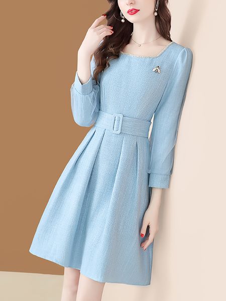 casual dresses evnisi elegant solid tweed dress with belt women square collar diamonds shiny bee brooch vintage dresses office lady vestidos, Black;gray
casual dresses evnisi elegant solid tweed dress with belt women square collar diamonds shiny bee brooch vintage dresses office lady vestidos, Black;gray