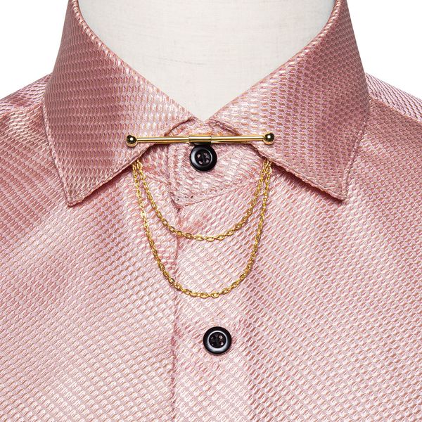 men's casual shirts pink solid for formal male social dress with collar pin camisa masculina designer clothing 230221, White;black
men's casual shirts pink solid for formal male social dress with collar pin camisa masculina designer clothing 230221, White;black