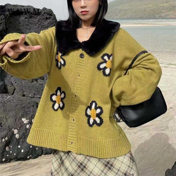 wywm autumn new floral printed knitted cardigan women leisure single breasted v-neck sweater female soft warm long sleeve 230222, White;black
wywm autumn new floral printed knitted cardigan women leisure single breasted v-neck sweater female soft warm long sleeve 230222, White;black