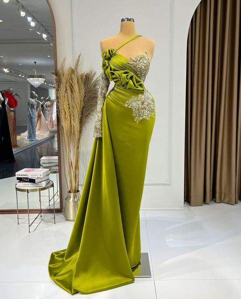 luxury mermaid prom dresses one long sleeve satin v neck strap appliques sequins pearls beaded floor length celebrity diamonds evening dress, Black
luxury mermaid prom dresses one long sleeve satin v neck strap appliques sequins pearls beaded floor length celebrity diamonds evening dress, Black