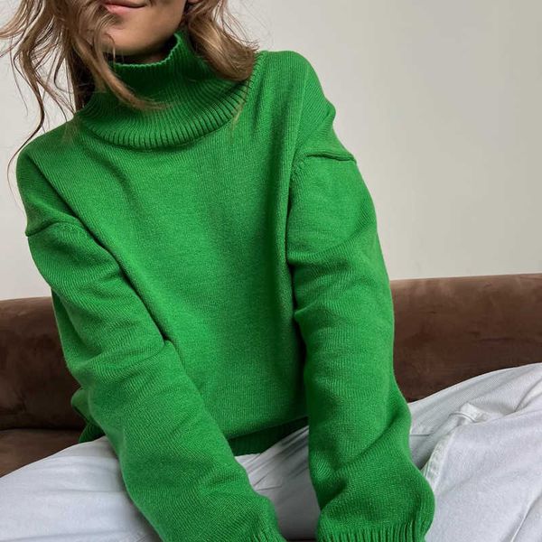 fashion solid women knitted turtleneck sweater oversize long sleeve ladies pullover 2022 winter warm loose female sweaters 230222, White;black
fashion solid women knitted turtleneck sweater oversize long sleeve ladies pullover 2022 winter warm loose female sweaters 230222, White;black