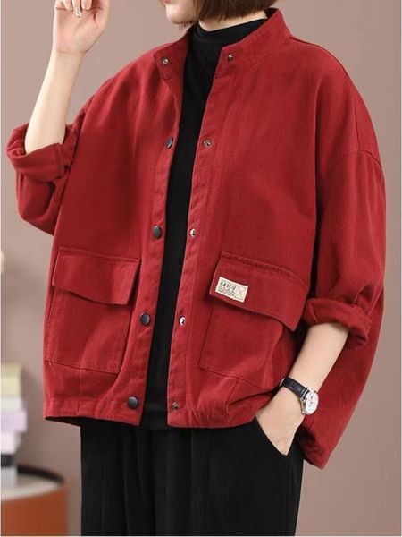 womens jackets jacket autumn winter casual short overcoat female solid pockets single breasted cotton jean for women 230222, Black;brown
womens jackets jacket autumn winter casual short overcoat female solid pockets single breasted cotton jean for women 230222, Black;brown