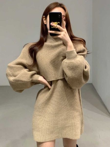 dresses for women 2022 autumn winter new knitted two-piece turtleneck suit mini sweater thermal set 230222, White;black
dresses for women 2022 autumn winter new knitted two-piece turtleneck suit mini sweater thermal set 230222, White;black
