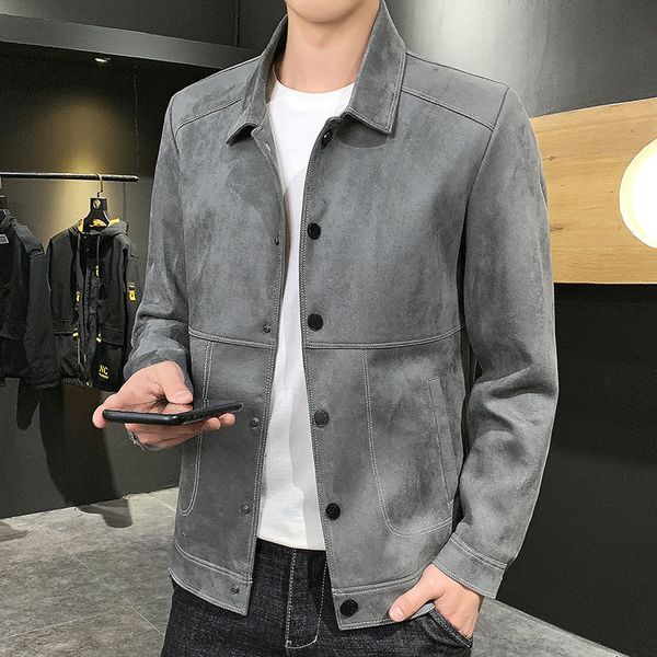 men's jackets suede lapel teen korean style handsome versatile casual 230222, Black;brown
men's jackets suede lapel teen korean style handsome versatile casual 230222, Black;brown