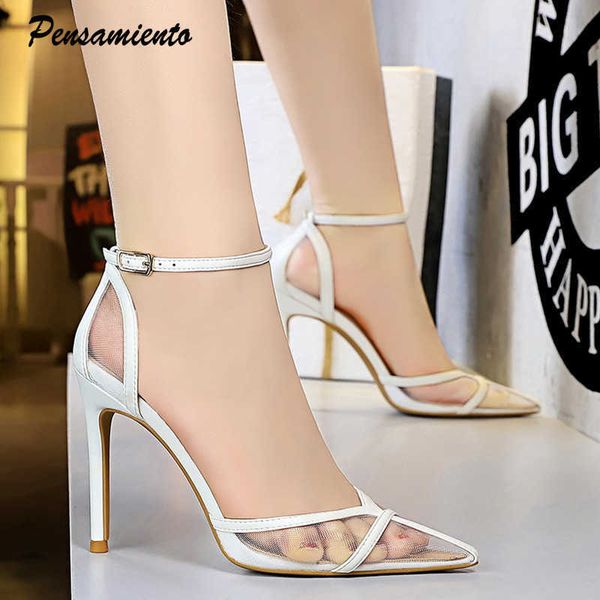 sandals pensamiento big size air mesh women pumps see through ankle strap thin heeled summer office lady shoes fashion high heels j230222, Black
sandals pensamiento big size air mesh women pumps see through ankle strap thin heeled summer office lady shoes fashion high heels j230222, Black