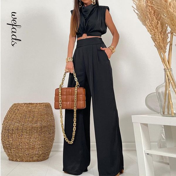 womens two piece pants wefads women set summer fashion solid tank sleeveless long loose wide legs suits high streetwear 230222, White
womens two piece pants wefads women set summer fashion solid tank sleeveless long loose wide legs suits high streetwear 230222, White