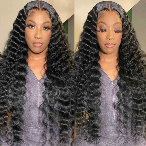 deep wave transparent lace frontal wig curly lace front human hair pre plucked wigs for women brazilian remy hair, Black
deep wave transparent lace frontal wig curly lace front human hair pre plucked wigs for women brazilian remy hair, Black