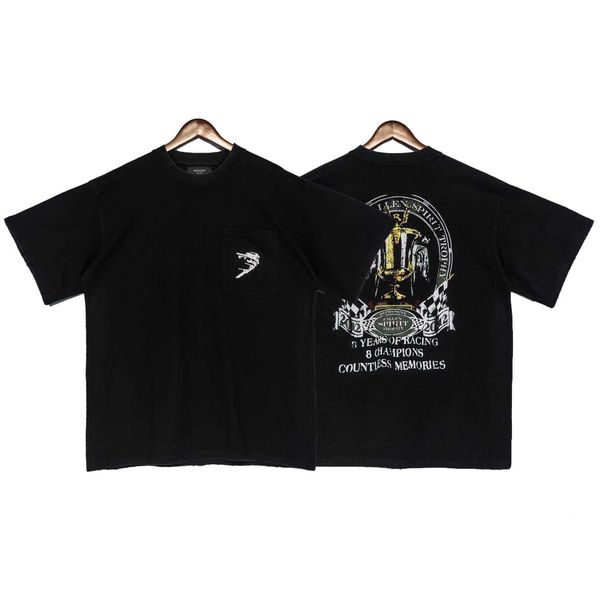 2023 men's and women's fashion t shirt western european brand designer rep pocket angel holy grail washed old wash short sleeve, White
2023 men's and women's fashion t shirt western european brand designer rep pocket angel holy grail washed old wash short sleeve, White