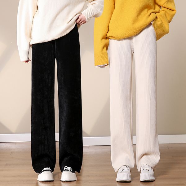 women's pants capris women warm winter plush thick pants lambskin cashmere corduroy trousers high waist casual cotton loose female wide, Black;white
women's pants capris women warm winter plush thick pants lambskin cashmere corduroy trousers high waist casual cotton loose female wide, Black;white